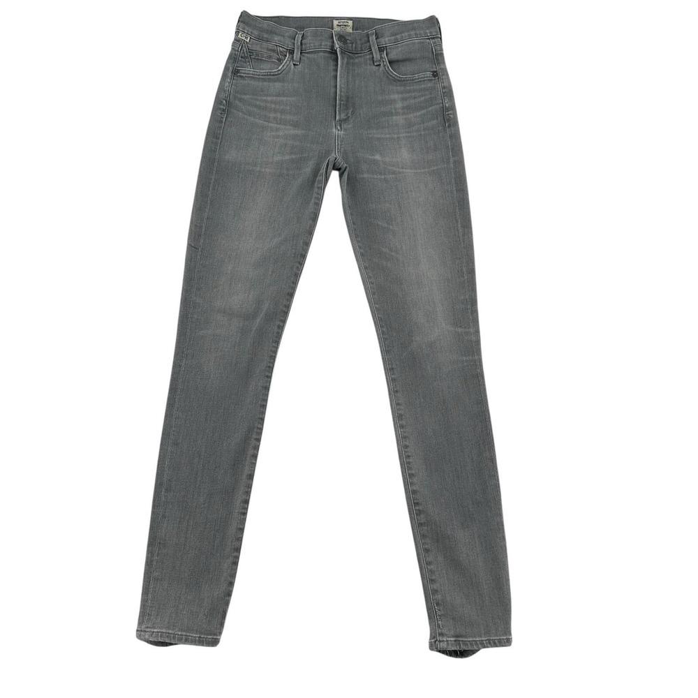 Citizens of Humanity Rocket Skinny Jeans Grey Distressed Raw Hem Y2K Women 27